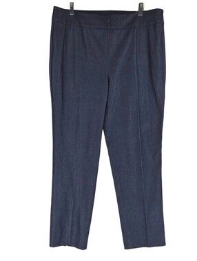 Talbots Women’s Chatham Ankle Pant Slim Leg Sateen Navy Blue Stretch – Sz 14